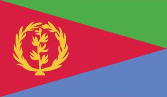 vectorillustratie van de vlag van Eritrea. vector