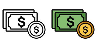 illustratie vectorafbeelding van contant geld, munt, geld icon vector