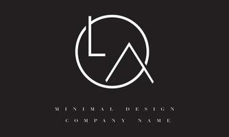 la of al minimaal logo-ontwerp vector