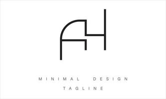 ah of ha minimaal logo-ontwerp vector