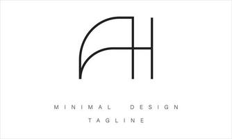 ah of ha minimaal logo-ontwerp vector