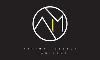 ben of ma minimaal logo ontwerp vector kunst illustratie