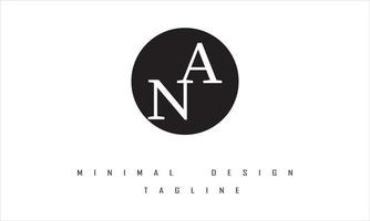 een of na minimale logo-ontwerpillustratie vector