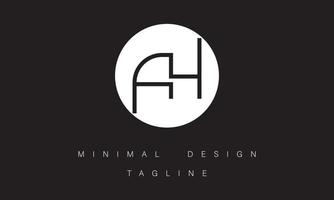 ah of ha minimaal logo-ontwerp vector