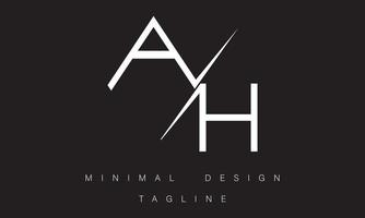 ah of ha minimaal logo-ontwerp vector