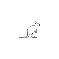kangoeroe pictogram vector illustratie sjabloonontwerp