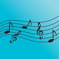 muziek logo vector illustratie sjabloonontwerp