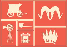 Wild West Vector Pictogrammen