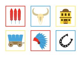 Wild West Vector Pictogrammen