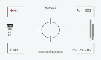 camera-interface zoeker en scherpstellend videoscherm van de camera. vector