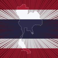 ontwerp van de nationale dagkaart van thailand vector