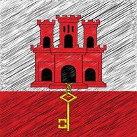 gibraltar onafhankelijkheidsdag 10 september, vierkant vlagontwerp vector