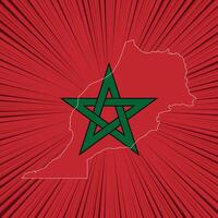 ontwerp van de kaart van de onafhankelijkheidsdag van marokko vector