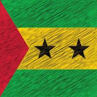 Sao Tomé en Principe nationale dag 12 juli, vierkant vlagontwerp vector