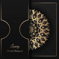 gouden mandala vintage ornament achtergrond luxe vector