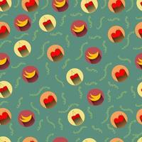 naadloos patroon van bessen en fruitpictogrammen vector