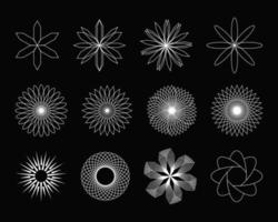 abstracte cirkel beroerte icoon collectie. vector illustratie