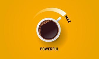 koffie power full max banner of poster vector