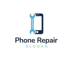 telefoon reparatie logo sjabloon. apparaat reparatie logo vector