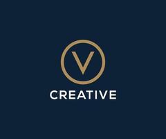 letter v logo ontwerpconcept. elegante vector logo sjabloon.