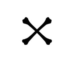 gekruiste botten pictogram symbool op witte achtergrond vector