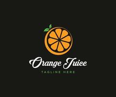 sappig oranje logo. oranje vector logo ontwerpsjabloon.