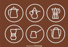 Coffee Pot Outline Pictogrammen vector