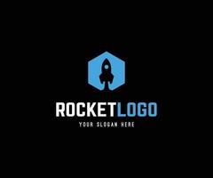 ruimteraket logo en pictogram vector