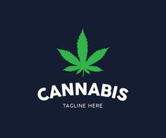 cannabis marihuana blad logo ontwerpsjabloon. vector