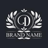 vintage elegante d brief logo ontwerpsjabloon. vector