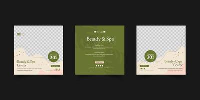 beauty en spa centrum social media post vector