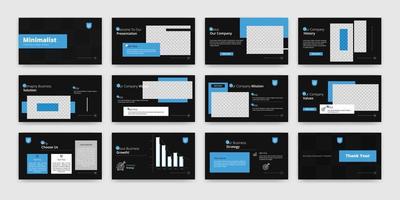 minimalistische powerpoint-sjabloon voor zakelijke presentaties vector