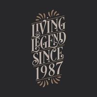 levende legende sinds 1987, 1987 verjaardag van de legende vector