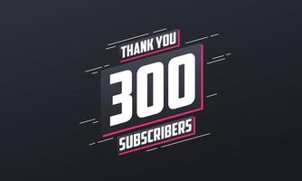 bedankt 300 abonnees 300 abonnees viering. vector