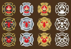 Firefighter Emblemen vector