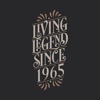 levende legende sinds 1965, 1965 verjaardag van de legende vector