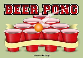 Bierpong sjabloon achtergrond vector