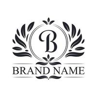 vintage elegante b brief logo ontwerpsjabloon. vector