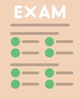 examen plat icoon vector