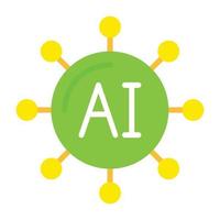 ai platte pictogram vector