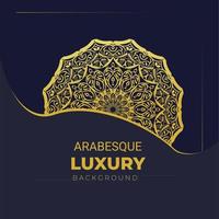 luxe decoratieve mandala-achtergrond met gouden arabesque vector