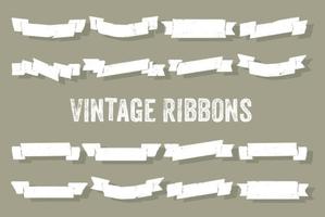 Gratis Set Vintage Linten Vector Achtergrond