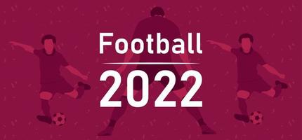 patroon voor banner, banner, flyer modern design. concept lettertype voetbal 2022 op moderne achtergrond vector