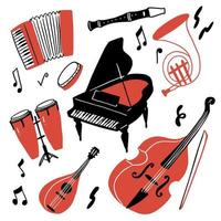 muziekinstrumenten set vector