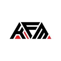 kfm driehoek brief logo ontwerp met driehoekige vorm. kfm driehoek logo ontwerp monogram. kfm driehoek vector logo sjabloon met rode kleur. kfm driehoekig logo eenvoudig, elegant en luxueus logo. kfm