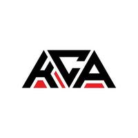 kca driehoek brief logo ontwerp met driehoekige vorm. kca driehoek logo ontwerp monogram. kca driehoek vector logo sjabloon met rode kleur. kca driehoekig logo eenvoudig, elegant en luxueus logo. kca