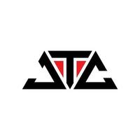 jtc driehoek brief logo ontwerp met driehoekige vorm. jtc driehoek logo ontwerp monogram. jtc driehoek vector logo sjabloon met rode kleur. jtc driehoekig logo eenvoudig, elegant en luxueus logo. jtc