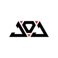 joj driehoek brief logo ontwerp met driehoekige vorm. joj driehoek logo ontwerp monogram. joj driehoek vector logo sjabloon met rode kleur. joj driehoekig logo eenvoudig, elegant en luxueus logo. jojo
