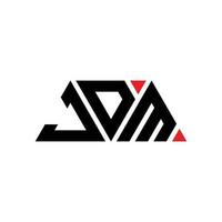 jdm driehoek brief logo ontwerp met driehoekige vorm. jdm driehoek logo ontwerp monogram. jdm driehoek vector logo sjabloon met rode kleur. jdm driehoekig logo eenvoudig, elegant en luxueus logo. jdm