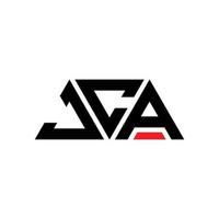 jca driehoek brief logo ontwerp met driehoekige vorm. jca driehoek logo ontwerp monogram. jca driehoek vector logo sjabloon met rode kleur. jca driehoekig logo eenvoudig, elegant en luxueus logo. jca